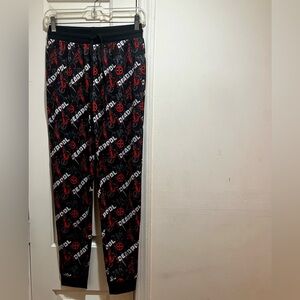 NWOT Marvel Deadpool Black & Red Lounge Pajama Pants